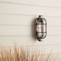 Edit Coastal Port Outdoor Flush Wall Light - Oxidised Black