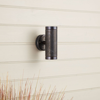 Edit Coastal Sail Outdoor Up & Down Wall Light - Oxidised Black