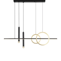 Edit Combo LED Bar Ceiling Pendant Light - Black & Gold