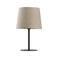 Edit Cottage Table Lamp - Black & Natural Linen