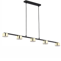 Edit Dallas 5 Light Bar Ceiling Pendant Light - Black & Gold