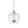 Edit Daphne 3 Light Glass Ceiling Pendant - Satin Nickel