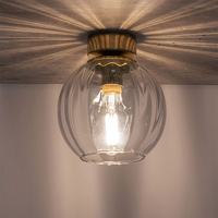 Edit Devi Glass Flush Ceiling Light - Clear