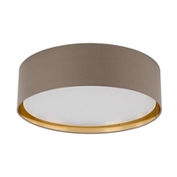 Edit Drew Flush Ceiling Light - Taupe