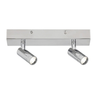 Edit George 2 Light LED Spotlight Plate - Chrome