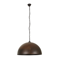 Edit Hemisphere Ceiling Pendant Light - Rust Brown