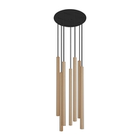 Edit Laser 7 Light Cluster Ceiling Pendant - Black & Gold