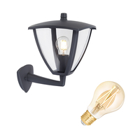 Edit London 6.5W Warm White LED Smart WiFi Outdoor Lantern Wall Light - Black