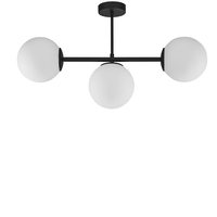 Edit Perry 3 Light Flush Ceiling Light - Black & White