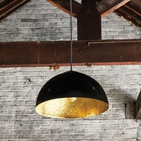 Edit Rondure Ceiling Pendant Light - 350mm Black and Gold