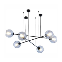 Edit Scope 6 Light Multi Arm Pendant Light - Smoked