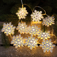 Edit Snowflake Battery Operated LED String Lights - 10 Lights