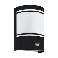 Eglo Cerno Outdoor Flush Wall Light with PIR Sensor - Black