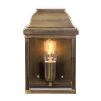 Elstead Victoria Half Lantern Outdoor Wall Light - Brass