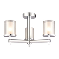 Endon Britton 3 Light Semi-Flush Ceiling Light - Chrome