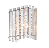 Endon Hanna Crystal Flush Wall Light - Chrome