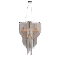 Endon Loire Chain Large Chandelier - Silver