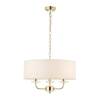 Endon Nixon 3 Light Ceiling Pendant Light - Brass