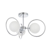 Endon Orb 3 Light Semi-Flush Ceiling Light - Chrome