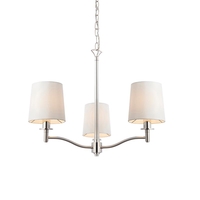 Endon Ortona 3 Arm Ceiling Pendant Light - Nickel