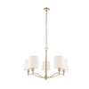 Endon Ortona 5 Arm Ceiling Pendant Light - Antique Brass