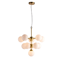 Endon Oscar 11 Light Chandelier - Brushed Brass
