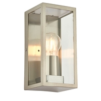 Endon Oxford Half Lantern Outdoor Wall Light - Stainless Steel