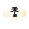 Endon Pulsa 3 Light Semi-Flush Ceiling Light - Matt Black