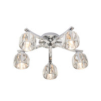 Endon Ria 5 Light Semi-Flush Ceiling Light - Polished Chrome
