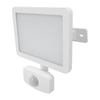 Eterna 20W Cool White LED Polycarbonate IP44 Floodlight with PIR Sensor - White