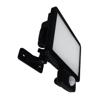 Eterna 30W Cool White LED Polycarbonate IP44 Floodlight with PIR Sensor - Black