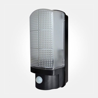 Eterna 7W Cool White LED Bulkhead with PIR Sensor - Black