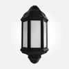 Eterna Veco LED Half Lantern Outdoor Wall Light - Black