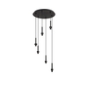 Evander 6 Light Cluster Ceiling Pendant - Satin Black