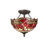 Evelynn Semi-Flush Ceiling Light - Aged Antique Brass
