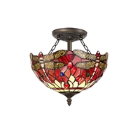 Evelynn Semi-Flush Ceiling Light - Aged Antique Brass