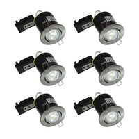 Evolve Adjustable Fire Rated Downlight - Satin Nickel - Pack of 6
