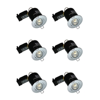 Evolve Adjustable Fire Rated Downlight - White - Pack of 6