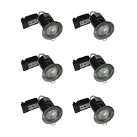 Evolve Fixed Fire Rated Downlight - Satin Nickel - Pack of 6