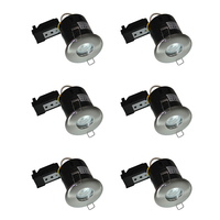 Evolve Fixed Fire Rated IP65 Downlight - Satin Nickel - Pack of 6