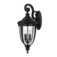 Feiss English Bridle Grande Outdoor Lantern Wall Light - Black