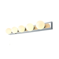 Forum Ara Hollywood 5 Light Glass Mirror Light - Polished Chrome