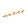 Forum Ara Hollywood 5 Light Glass Mirror Light - Satin Brass
