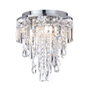 Forum Bresna Crystal Small Flush Ceiling Light - Polished Chrome