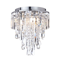 Forum Bresna Crystal Small Flush Ceiling Light - Polished Chrome