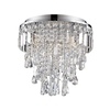 Forum Bresna Glass Flush Ceiling Light - Polished Chrome