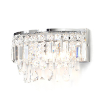 Forum Bresna Glass Flush Wall Light - Polished Chrome