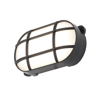 Forum Capella Oval 8W LED Outdoor Bulkhead - Black