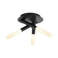 Forum Crux 3 Arm Flush Ceiling Light - Matt Black