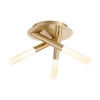 Forum Crux 3 Arm Flush Ceiling Light - Satin Brass